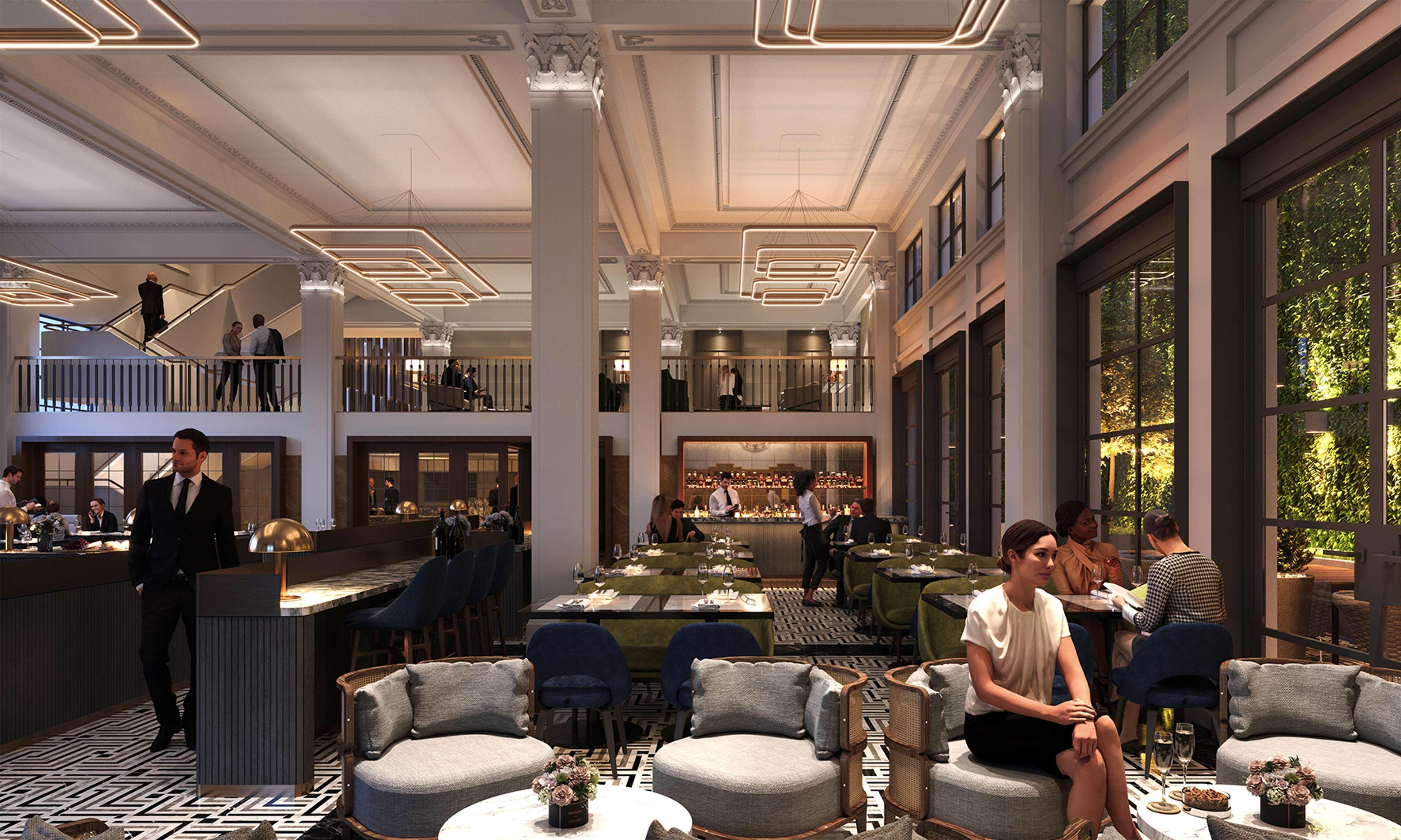 Hilton Melbourne Little Queen Street Exteriör bild The interior of the restaurant